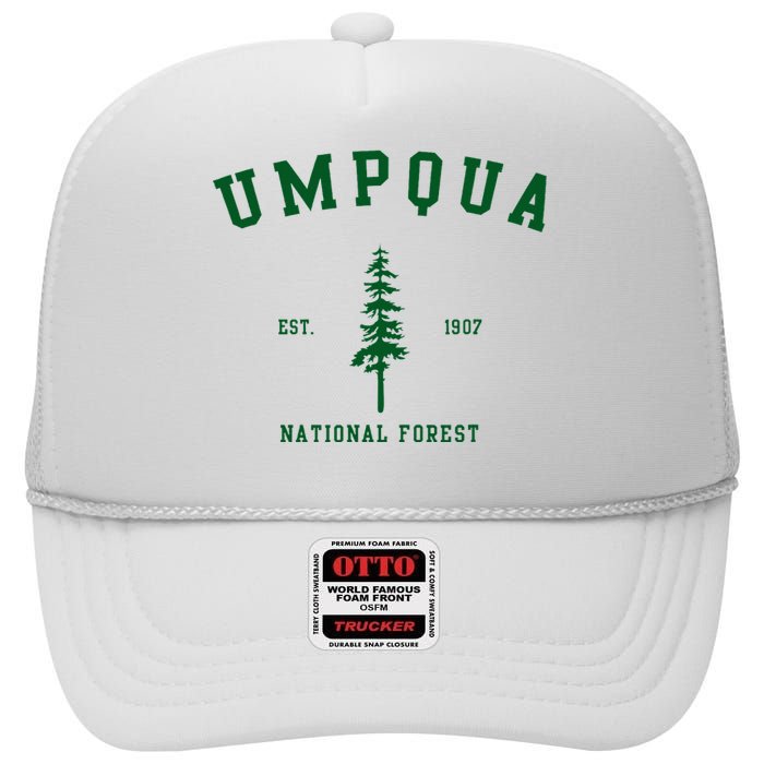 Umpqua National Forest Explore Oregon High Crown Mesh Back Trucker Hat