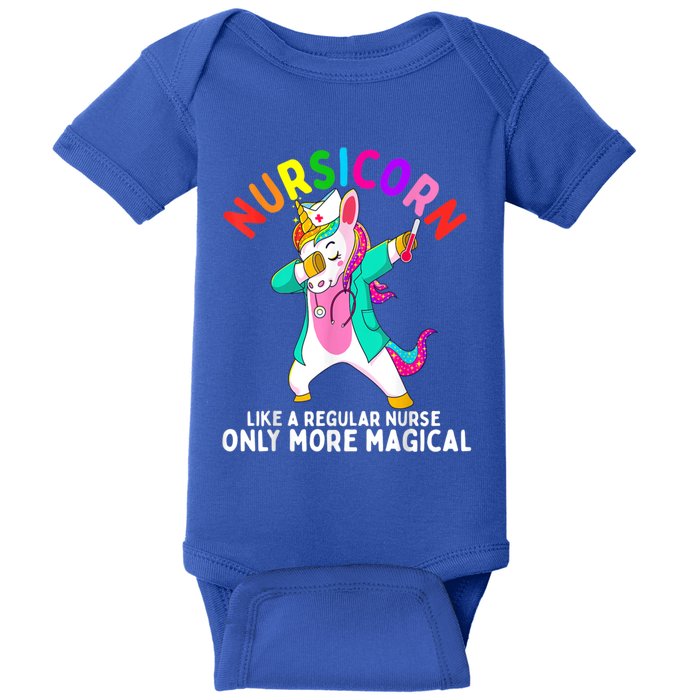 Unicorn Nurse Funny Nursicorn Rainbow Nursing Rn Gift Baby Bodysuit