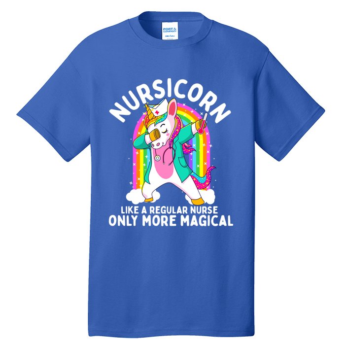 Unicorn Nurse Funny Dabbing Nursicorn Rn Funny Gift Gift Tall T-Shirt