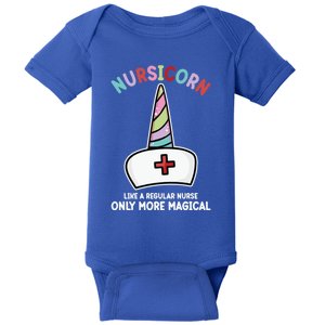 Unicorn Nurse Funny Nursicorn Rainbow Gift Baby Bodysuit