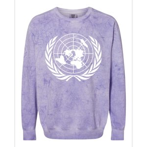 United Nations Flag Un United Nations Emblem Gift Colorblast Crewneck Sweatshirt