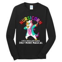 Unicorn Nurse Funny Nursicorn Rainbow Nursing RN Gift Women Tall Long Sleeve T-Shirt