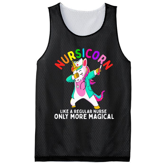 Unicorn Nurse Funny Nursicorn Rainbow Nursing RN Gift Women Mesh Reversible Basketball Jersey Tank