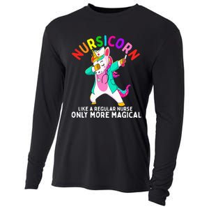 Unicorn Nurse Funny Nursicorn Rainbow Nursing RN Gift Women Cooling Performance Long Sleeve Crew