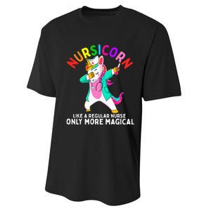 Unicorn Nurse Funny Nursicorn Rainbow Nursing RN Gift Women Performance Sprint T-Shirt