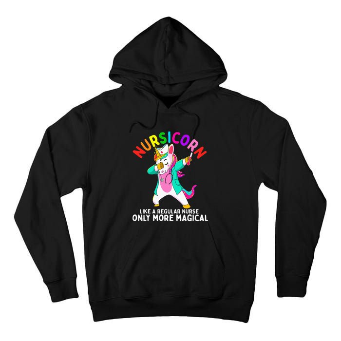 Unicorn Nurse Funny Nursicorn Rainbow Nursing RN Gift Women Tall Hoodie