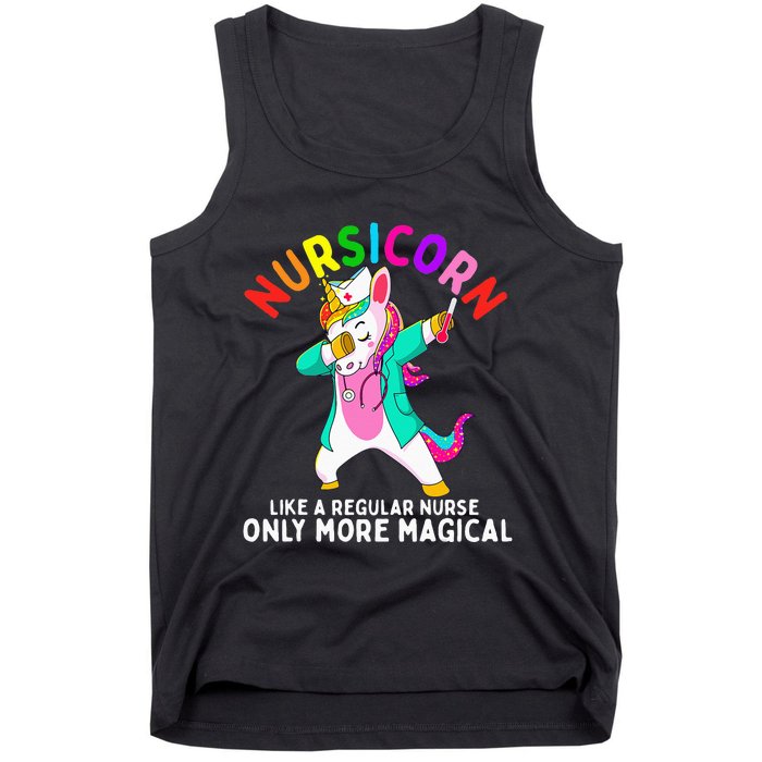 Unicorn Nurse Funny Nursicorn Rainbow Nursing RN Gift Women Tank Top