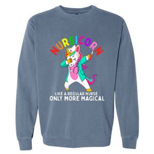 Unicorn Nurse Funny Nursicorn Rainbow Nursing RN Gift Women Garment-Dyed Sweatshirt