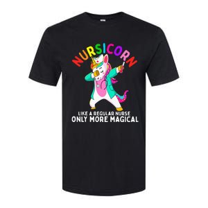 Unicorn Nurse Funny Nursicorn Rainbow Nursing RN Gift Women Softstyle CVC T-Shirt