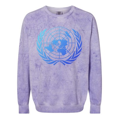 United Nations Flag Un United Nations Emblem Meaningful Gift Colorblast Crewneck Sweatshirt