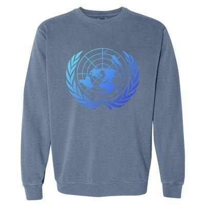 United Nations Flag Un United Nations Emblem Meaningful Gift Garment-Dyed Sweatshirt