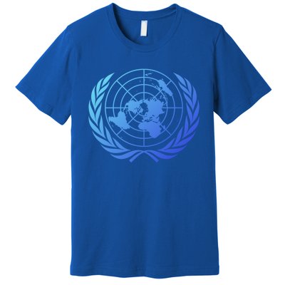 United Nations Flag Un United Nations Emblem Meaningful Gift Premium T-Shirt