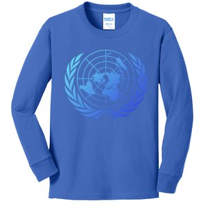 United Nations Flag Un United Nations Emblem Meaningful Gift Kids Long Sleeve Shirt