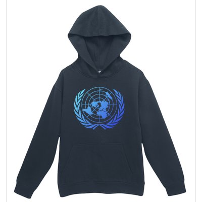 United Nations Flag Un United Nations Emblem Meaningful Gift Urban Pullover Hoodie