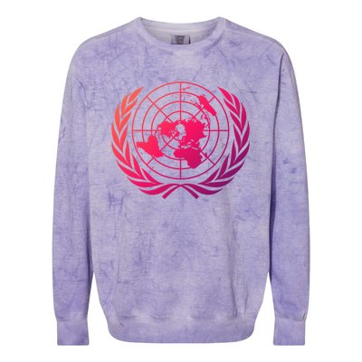 United Nations Flag Un United Nations Emblem Meaningful Gift Colorblast Crewneck Sweatshirt