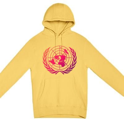 United Nations Flag Un United Nations Emblem Meaningful Gift Premium Pullover Hoodie