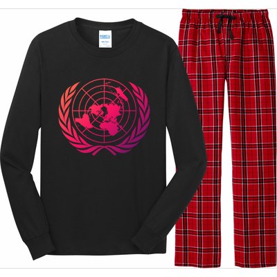 United Nations Flag Un United Nations Emblem Meaningful Gift Long Sleeve Pajama Set