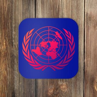 United Nations Flag Un United Nations Emblem Meaningful Gift Coaster