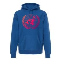 United Nations Flag Un United Nations Emblem Meaningful Gift Premium Hoodie