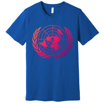 United Nations Flag Un United Nations Emblem Meaningful Gift Premium T-Shirt