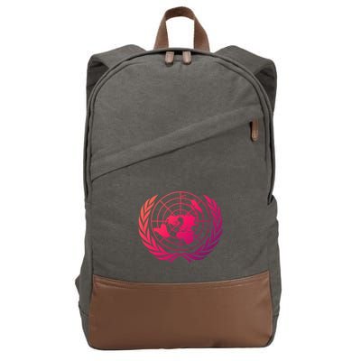 United Nations Flag Un United Nations Emblem Meaningful Gift Cotton Canvas Backpack