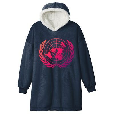 United Nations Flag Un United Nations Emblem Meaningful Gift Hooded Wearable Blanket