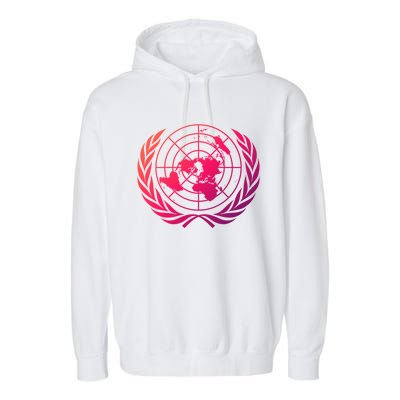 United Nations Flag Un United Nations Emblem Meaningful Gift Garment-Dyed Fleece Hoodie