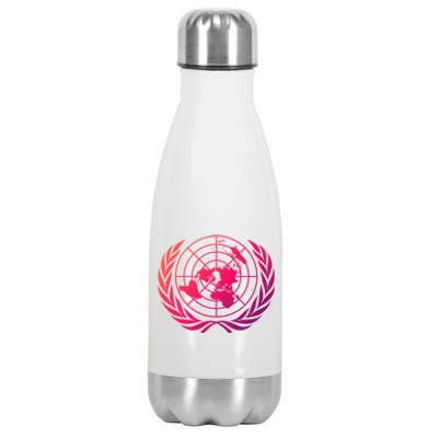 United Nations Flag Un United Nations Emblem Meaningful Gift Stainless Steel Insulated Water Bottle