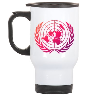 United Nations Flag Un United Nations Emblem Meaningful Gift Stainless Steel Travel Mug