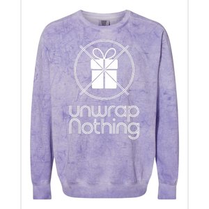 Unwrap Nothing Funny Anti Christmas Grumpy Christmas Colorblast Crewneck Sweatshirt