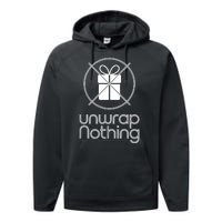 Unwrap Nothing Funny Anti Christmas Grumpy Christmas Performance Fleece Hoodie