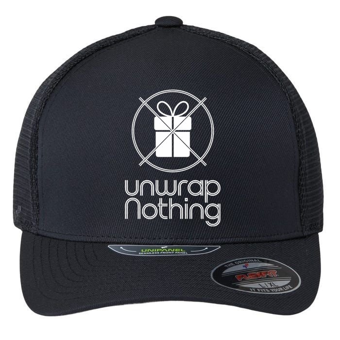 Unwrap Nothing Funny Anti Christmas Grumpy Christmas Flexfit Unipanel Trucker Cap