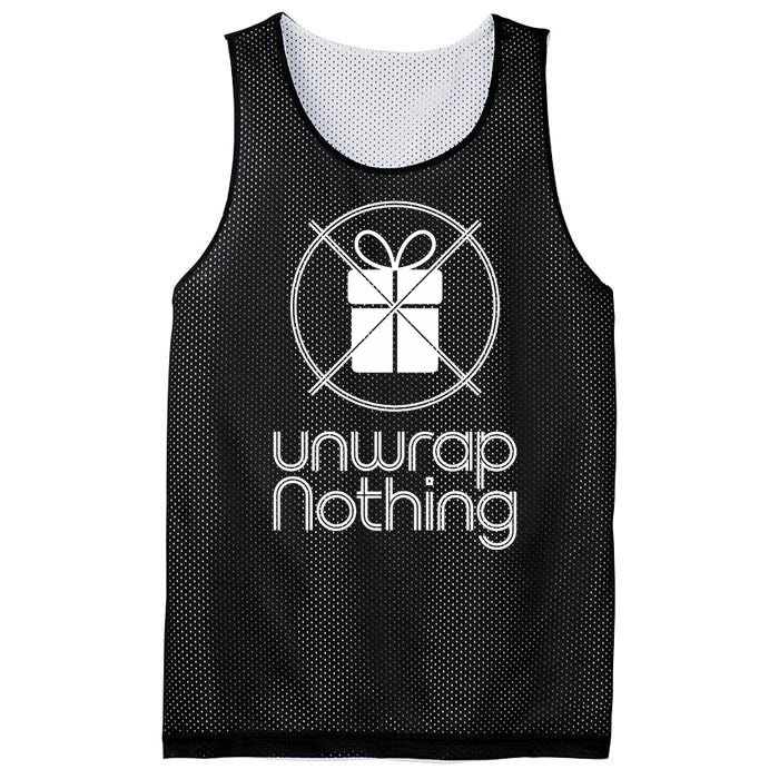 Unwrap Nothing Funny Anti Christmas Grumpy Christmas Mesh Reversible Basketball Jersey Tank