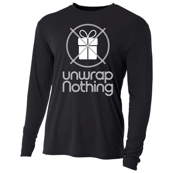 Unwrap Nothing Funny Anti Christmas Grumpy Christmas Cooling Performance Long Sleeve Crew