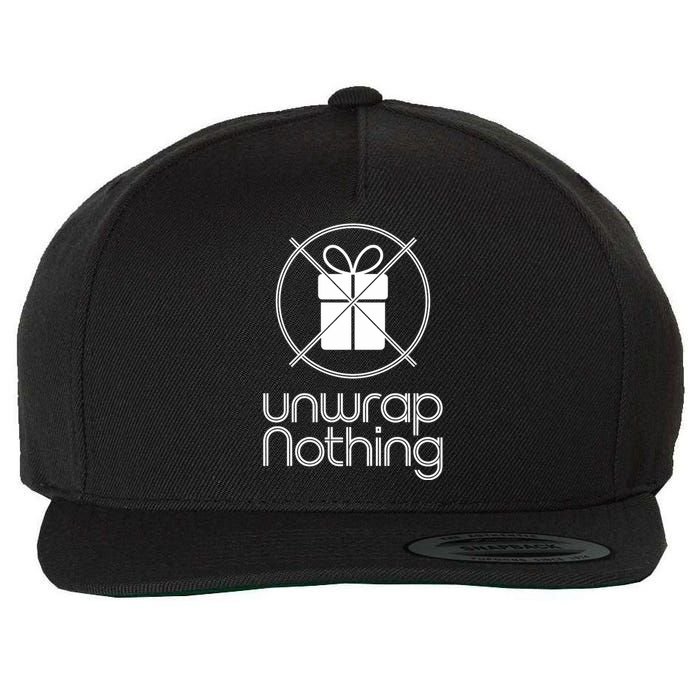 Unwrap Nothing Funny Anti Christmas Grumpy Christmas Wool Snapback Cap