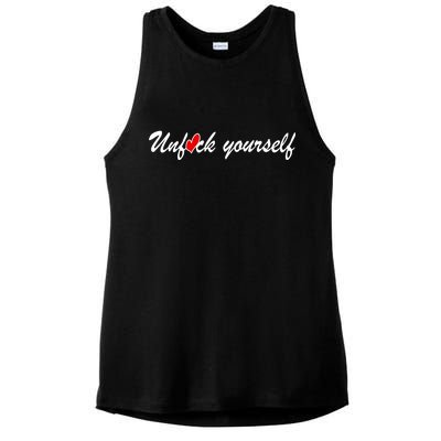 Unfuck Yourself Ladies PosiCharge Tri-Blend Wicking Tank