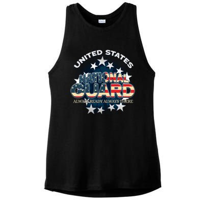 Us National Guard Always Ready Always There Army Gift Ladies PosiCharge Tri-Blend Wicking Tank