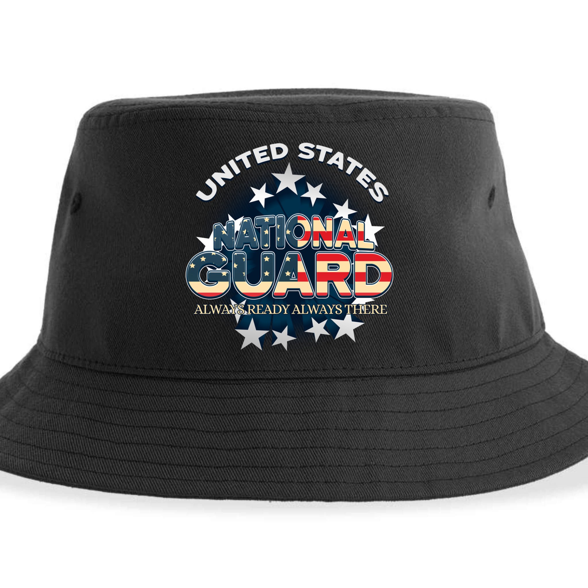 Us National Guard Always Ready Always There Army Gift Sustainable Bucket Hat