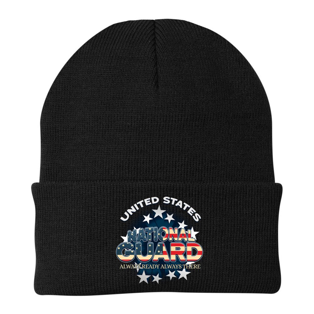 Us National Guard Always Ready Always There Army Gift Beanie