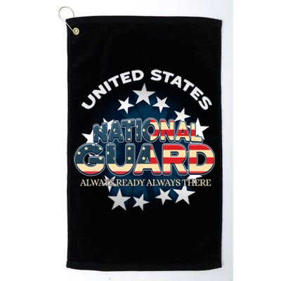 Us National Guard Always Ready Always There Army Gift Platinum Collection Golf Towel