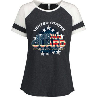 Us National Guard Always Ready Always There Army Gift Enza Ladies Jersey Colorblock Tee