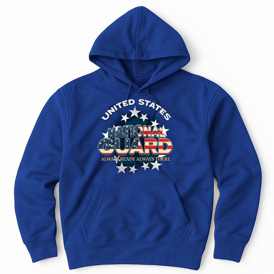 Us National Guard Always Ready Always There Army Gift Hoodie