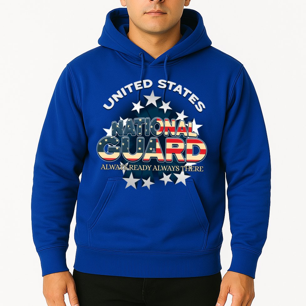 Us National Guard Always Ready Always There Army Gift Hoodie