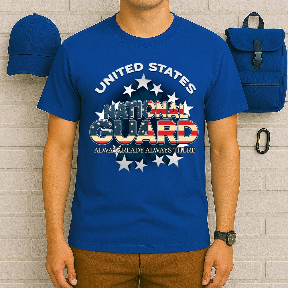 Us National Guard Always Ready Always There Army Gift T-Shirt