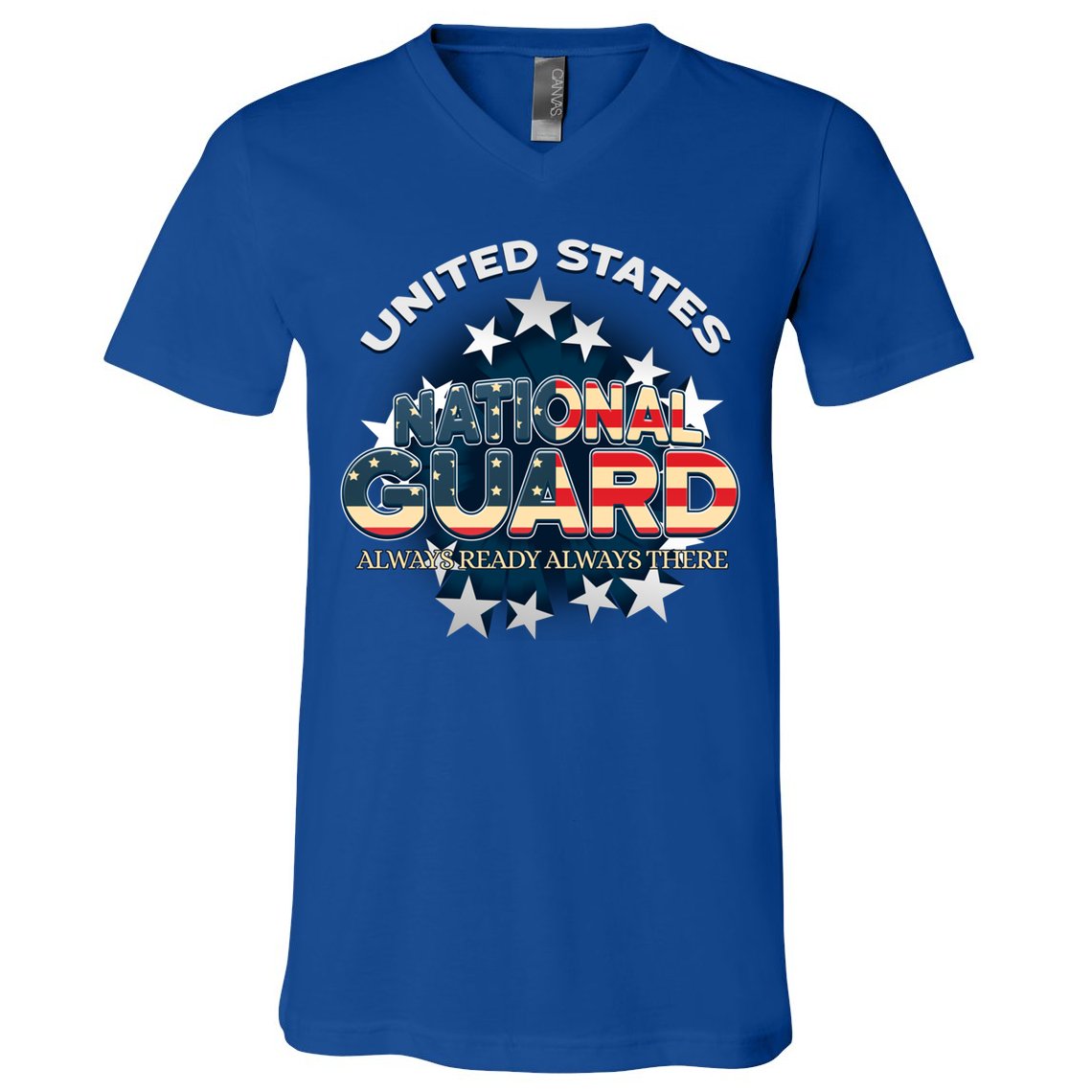 Us National Guard Always Ready Always There Army Gift V-Neck T-Shirt