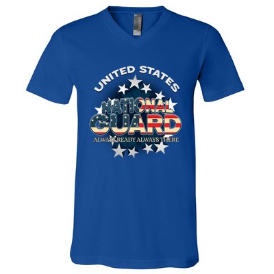 Us National Guard Always Ready Always There Army Gift V-Neck T-Shirt