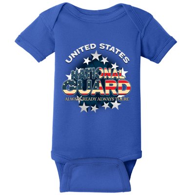 Us National Guard Always Ready Always There Army Gift Baby Bodysuit