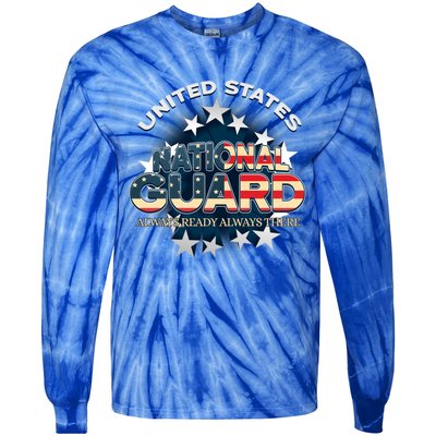 Us National Guard Always Ready Always There Army Gift Tie-Dye Long Sleeve Shirt