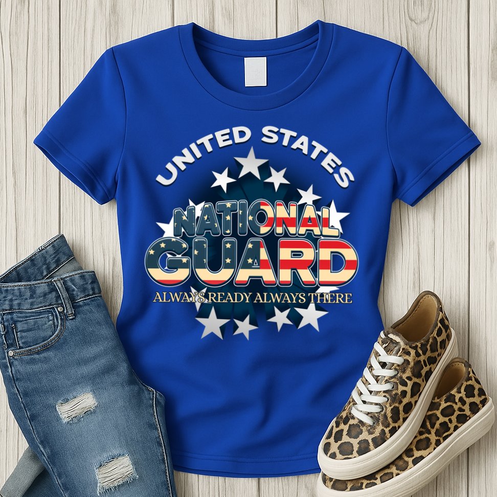Us National Guard Always Ready Always There Army Gift Womens T-Shirt