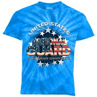 Us National Guard Always Ready Always There Army Gift Kids Tie-Dye T-Shirt